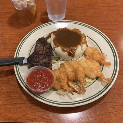 Steak and shrimp $8.99  6/9/2021