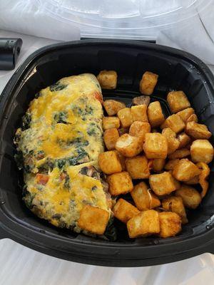 Farm Fresh Three Egg Omelet and Breakfast Potatos