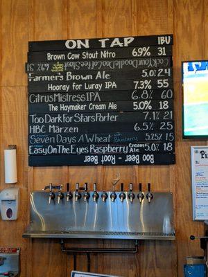 Beer menu