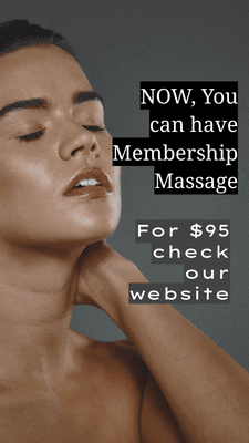 Enjoy our Massage Membership for $95 monthly. A great gift Idea too! Find out more Info about membership massage  www.kneadnyc.com