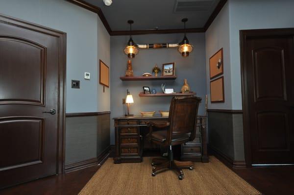 Redoing a niche - we removed old built in bookshelves and opened up the space to create a desk niche