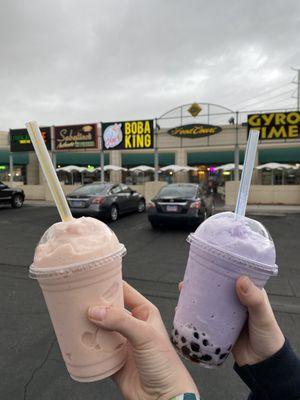 My tropical slush on the left and my sister's taro on the right :)