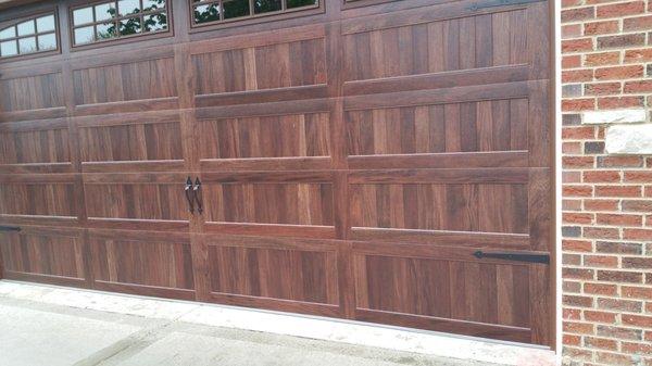 steel, carriage house, wood accent finish