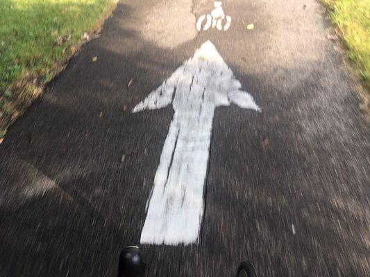 One way bike path