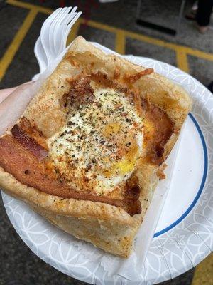 Bacon and egg pastry