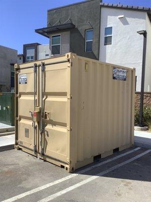 10' storage container for apartment storage solution