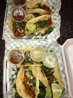 El Pastor tacos to go- our favorite!