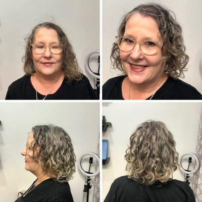 Refresh curls with cut and steam