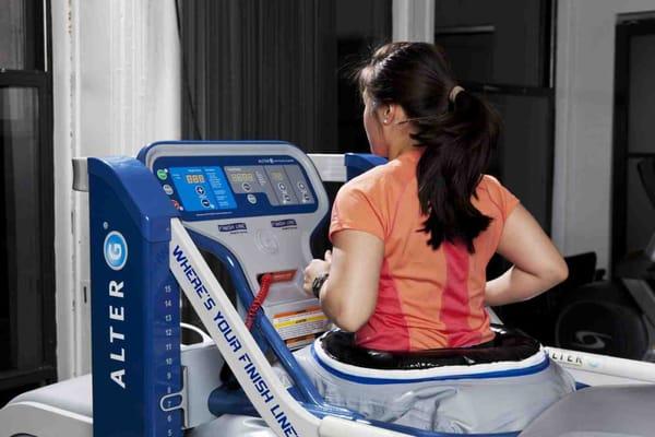 The AlterG provides accurate, safe, and comfortable partial weight-bearing support while promoting normal gait patterns.