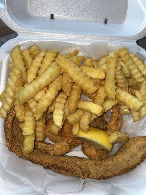 Fried fish and shrimp