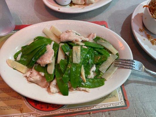 Lots and lots of snow peas. Still delish!