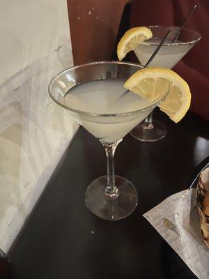 Lemon drop martini. Perfect. Just need sugar on the rim. I could have drank 4 of these if I wasn't driving!!