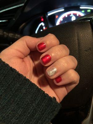 Simple manicure for the holidays.