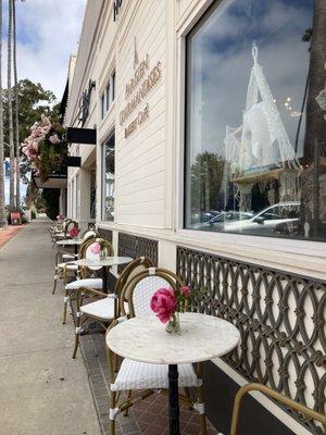 Different view of outdoor seating.