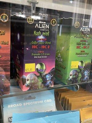 Alien Exotics Kush mint 3.5 gram disposable HHC + HHCP vape for $29.99