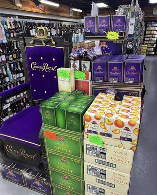 All flavors of Crown Royal