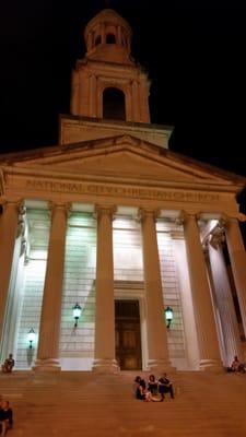 National City Christian Church is a landmark alongside Thomas Circle