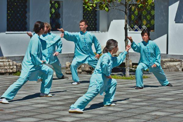 Qigong demonstration at Seattle Chinese Garden