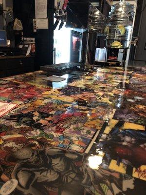 Cool comic book bar