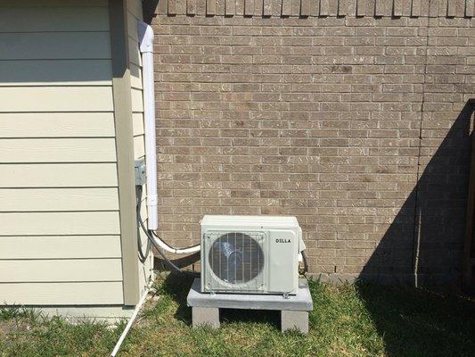 Ductless mini split installation