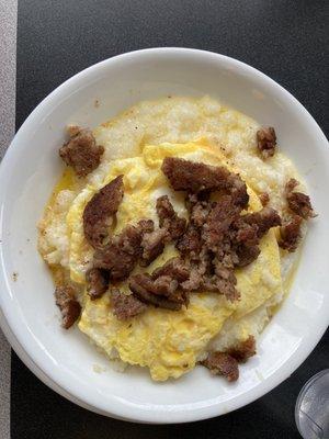 Sausage and grits bowl