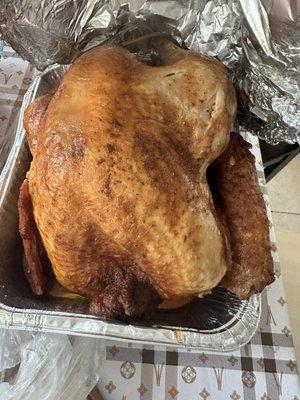 Deep fried Cajun turkey