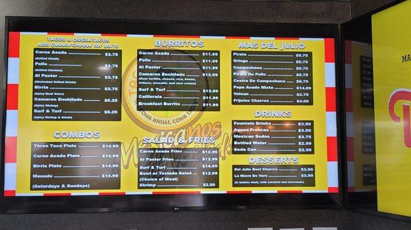 Full Menu