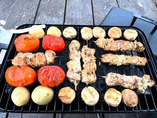 #potato#mushrooms#tomato#marinated chicken