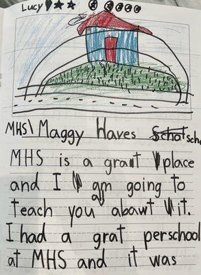 This is a review from a MHS graduate and current first-grader.