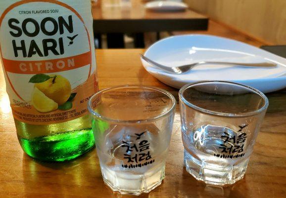 Introducing my bf to the deliciousness that is soju