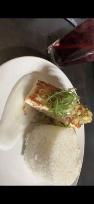 halibut and rice