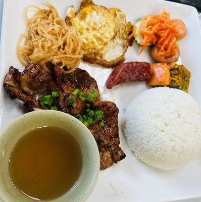 R1. Special Broken Rice with Pork Chop Plate