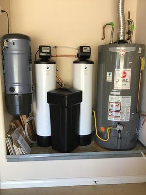 New Water Softener and Whole House Filtration System installation. Treating the water for more than just "hardness" is something we can do.