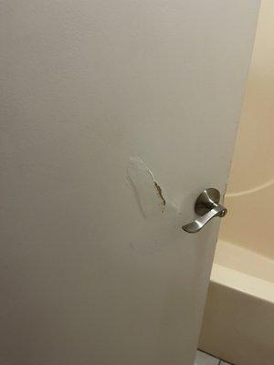 Hole in bathroom door