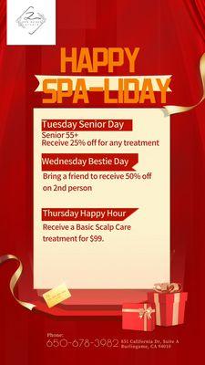 Treat yourself with us @ Zen Scalp Studio for holiday special!