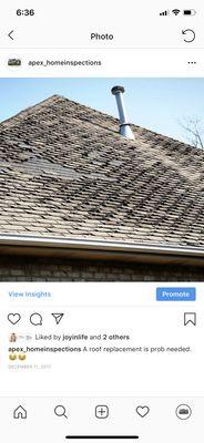 Missing/damaged shingles