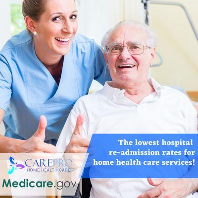 Did you know that CarePro has one of the highest quality ratings for home health care?