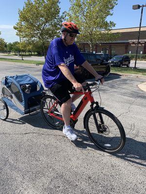 Of course our Aussie goes riding with us!