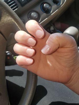 Natural acrylic nails