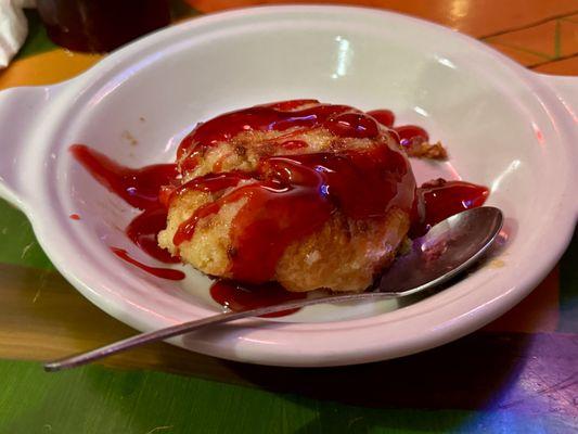 White chocolate raspberry bread pudding