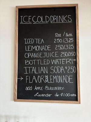 For those less interested in teas and coffee we also have some non-caffeinated drinks.