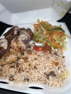 Jerk chicken lunch plate