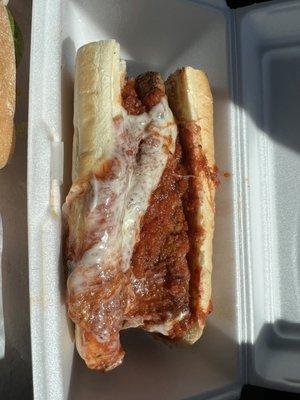 Chicken parm on hoagie