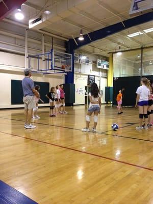 Volleyball practice.