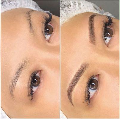 eyebrow lamination with henna