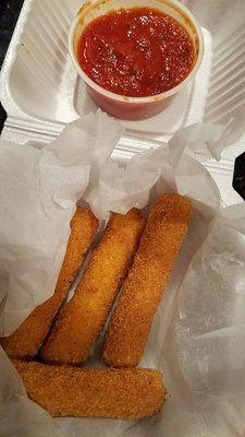 Mozzarella cheese sticks, very tasty.