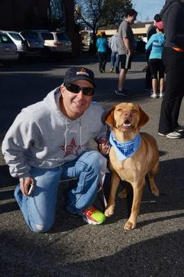 We're a dog friendly running store.