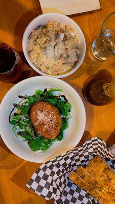 Fried Burrata & Mushroom Risotto