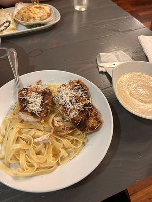 Blackened Chicken Alfredo (I get the sauce on the side)