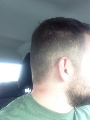 Worst "low-fade" ever. She did a high and tight without using a zero pretty much.